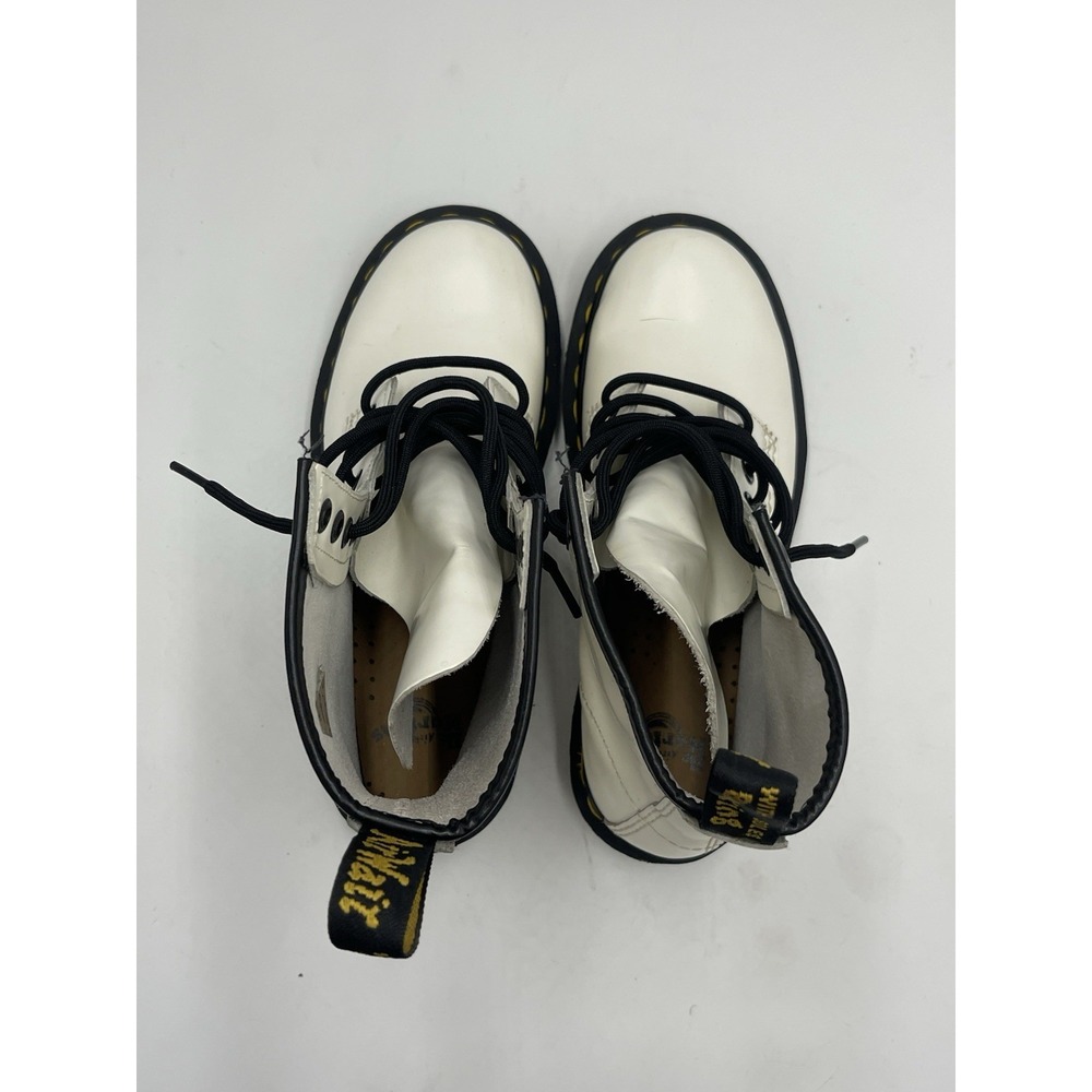 Dr. Martens 1460 Women's Size 5 White Smooth Leather Lace Up Combat Boots 11821 - Picture 4 of 6